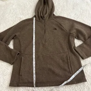 North Face Hoodie Womens XL Brown Fleece 1/4 Zip Gorpcore Hiking Outdoors Preppy thumbnail 5