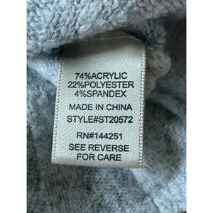 Sincerely Jules Grey Cropped Hoodie Soft Ribbed Knit Long Sleeve M thumbnail 4