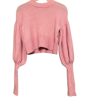 BAUM UND PFERDGARTEN XS Begonia Pink Romance Rituals Coline Puff-sleeve Sweater thumbnail 2