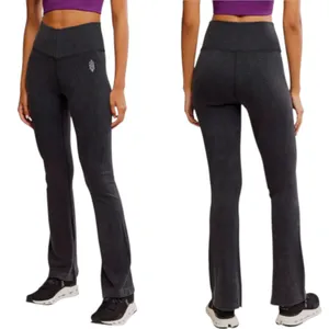 FREE PEOPLE Movement S Go to Smooth Flare Leggings Black Pants Athleisure thumbnail 2