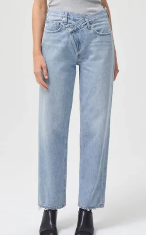 Agolde Suburbia Criss Cross High Waisted Upsized Jeans thumbnail 1