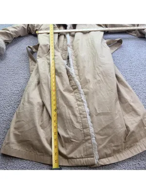 Vintage London Fog Full Length Faux Fur Lined Belted Trench Coat Womens 8 70s thumbnail 3