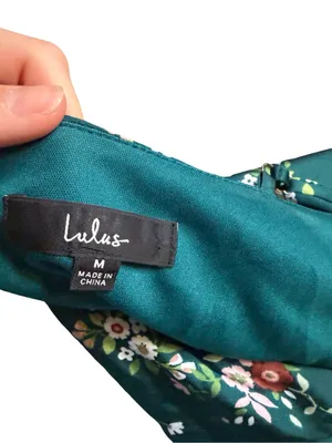 🌿 Lulus Floral Halter Mini Dress Medium‎ 🌿 thumbnail 5