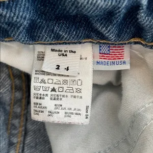 AMERICAN APPAREL Jeans Denim High Rise Cotton Shorts Cuffed Hem Size 24 *Altered thumbnail 10