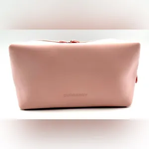 NEW! Burberry Clutch Toiletry Bag Cosmetic Pouch Travel Case ~ Pink 💞 thumbnail 4