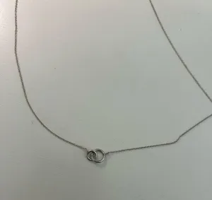 Silver linked infinity necklace thumbnail 2