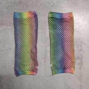80s Costume Party Accessory Kit: Rainbow Headband, Leg Warmers & More thumbnail 2