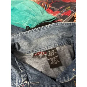 Vintage Ozark Mountain Jean Co. Floral Embroidered Denim Vest Cottage Western thumbnail 7