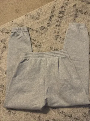 Aritzia TNA Sweatfleece Cozy Fleece Perfect Fit Sweatpants Ivory Gray XXS thumbnail 6
