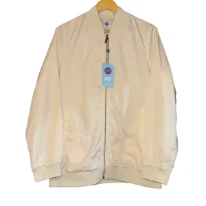 New Joy Clean Boss Performance Bomber Jacket Womens Medium Cream‎ Preppy Classic thumbnail 2