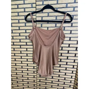 Aerie‎ Brown Ribbed Full Coverage One Piece Swimsuit Size Large thumbnail 2