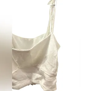 Zara Satin Effect cropped Top with Tie shoulders thumbnail 7