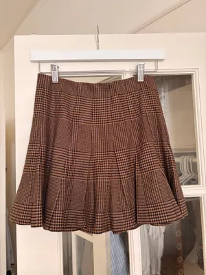 Alice + Olivia Zona Plaid Godet Mini Skirt thumbnail 4