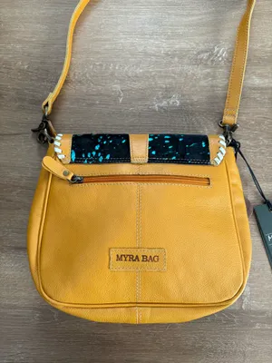 Myra Bags Skyviews Leather and Hairon Crossbody Bag thumbnail 4