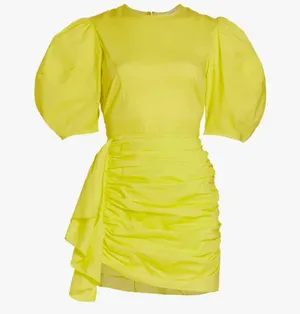 Yellow Ruched Dress By Strut And Bolt thumbnail 2