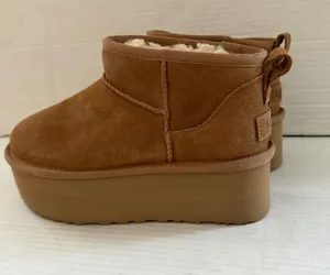 New UGG Classic Ultra Mini Platform Boots in chestnut size 6 thumbnail 1