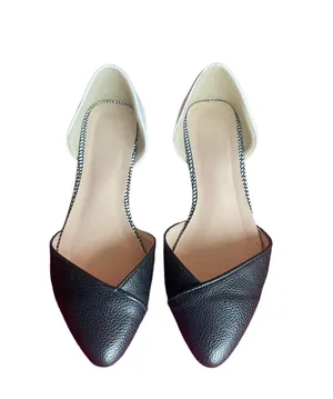 Black And White Slip On Flats thumbnail 2