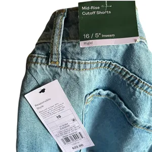 Wild Fable Women's Size 16 Mid-Rise‎ Light Wash Distressed Denim Cutoff Shorts thumbnail 5