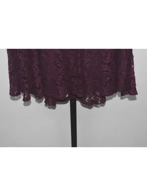 Kimchi Blue Urban Outfitters Burgundy Lace Mini Dress Size 4 V-Neck thumbnail 5