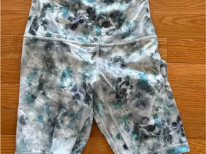 lululemon athletica Blue-Grey Tie-Dye Bike Shorts thumbnail 1