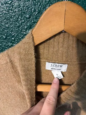 J.Crew Tan Sweater Dress Sz Large thumbnail 2