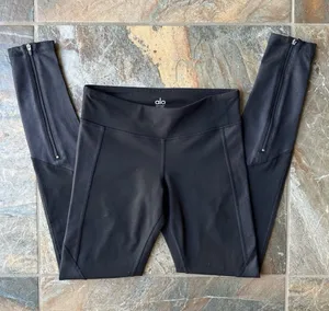 Alo Yoga Undertone Legging Two Tone Black Ankle Zipper Women's Size XS thumbnail 1