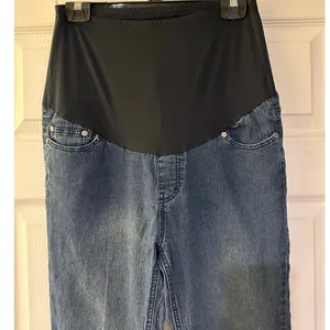 Oh! Mamma Dark Wash Full Panel Maternity Jeans L Over-the-Belly Pregnancy Denim thumbnail 3
