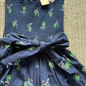 Hollister Navy Blue Tropical Dress thumbnail 3