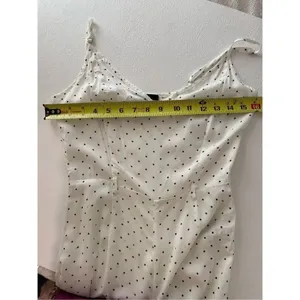 Forever 21 White Polka Dot Wide Leg Jumpsuit Size Small thumbnail 7