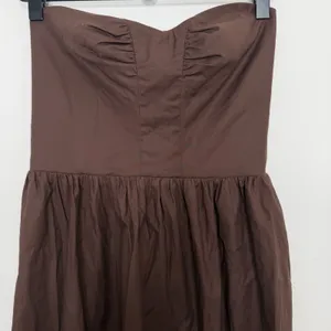 Reformation Buckley Strapless Midi Dress Brown Stretch Organic Cotton Size 2 New thumbnail 5