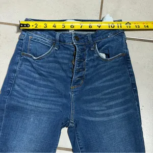 Abercrombie & Fitch Women High Super‎ Skinny Ankle Blue Distressed Jeans size 0S thumbnail 7