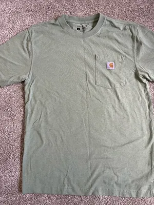 Green loose fit Carhartt tee thumbnail 1