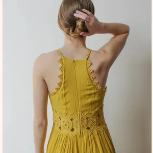 Lulu's Small This Love Mustard Yellow Lace Maxi Dress Size S thumbnail 11