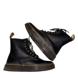 Dr. Martens Black Leather Lavala Combat Boots 5  thumbnail 6