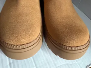 Tommy Hilfiger‎ Pillowi Women's 7.5 Platform faux fur suede Ankle Boots tan thumbnail 8