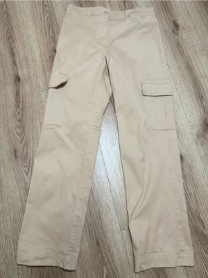 MICHAEL Michael Kors Khaki Cargo Pants Womens Size 6 Straight Leg Cotton thumbnail 1