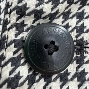 Ralph Lauren Reversible Coat Women Large‎ Black Houndstooth Dark Academia thumbnail 3
