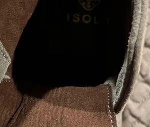 Isola Lavoy Grey Leather Stacked Heel Ankle Boots Size 7M Gorgeous NWOT thumbnail 4