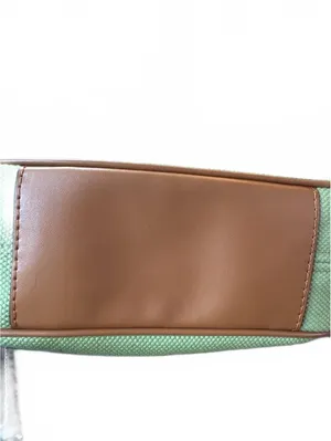 Michael Kors Green Canvas and Brown Leather Tote thumbnail 6