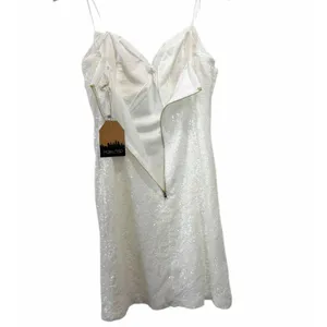 Mainstrip White Sequin Strapless Bow Front Mini Dress Size Medium thumbnail 7
