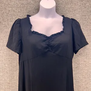 Loft Babydoll Maxi Dress Black‎ 16 thumbnail 3