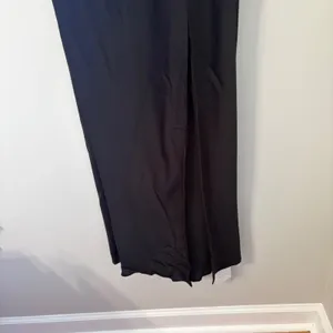 Fashion Black Cowl Neck Maxi Dress Satin Finish Side Slit Spaghetti Strap New‎ M thumbnail 10