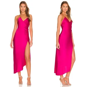 Retrofête NWT SER.O.YA Emma Silk Dress in Fuchsia Purple Women’s Size XS thumbnail 4