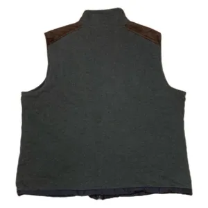 Lauren Ralph Lauren Dark Olive Green + Brown Zip Up Vest size XL‎ thumbnail 2