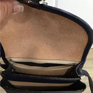Made In Italy Crossbody Bag Handcrafted Italian Leather Handbag Blue thumbnail 4