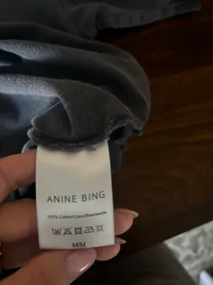 Anine Bing Charcoal Tee thumbnail 3
