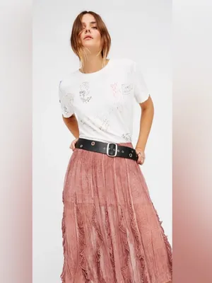 Free People‎ Follow Me Ruffle Skirt size 12 Boho Flowy Airy Ruffle Romantic thumbnail 16
