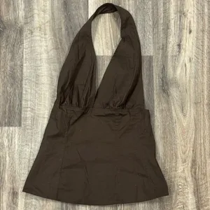 WEWOREWHAT Halter Corset Top Brown Women’s Small thumbnail 2