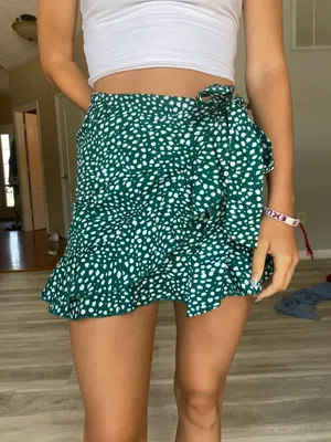 Green Wrap Skirt thumbnail 1