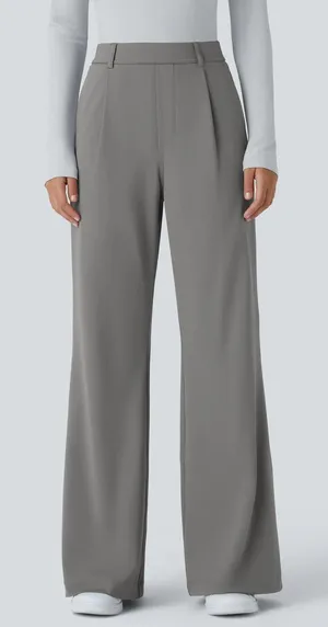 NEW Halara Flex DayStretch High Waisted Pocket Work Flare Pants Size XL Petite thumbnail 1